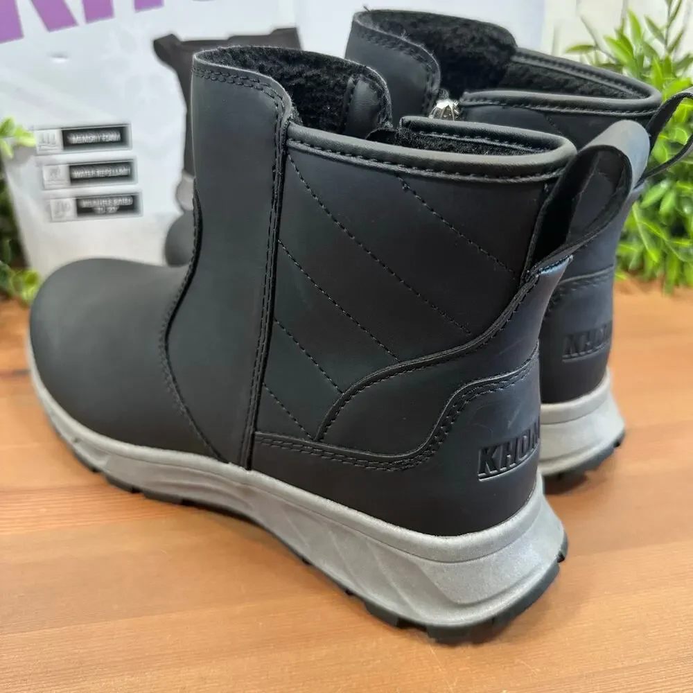 Khombu Women's Dusk All Weather Memory Foam Boots Black Size 6